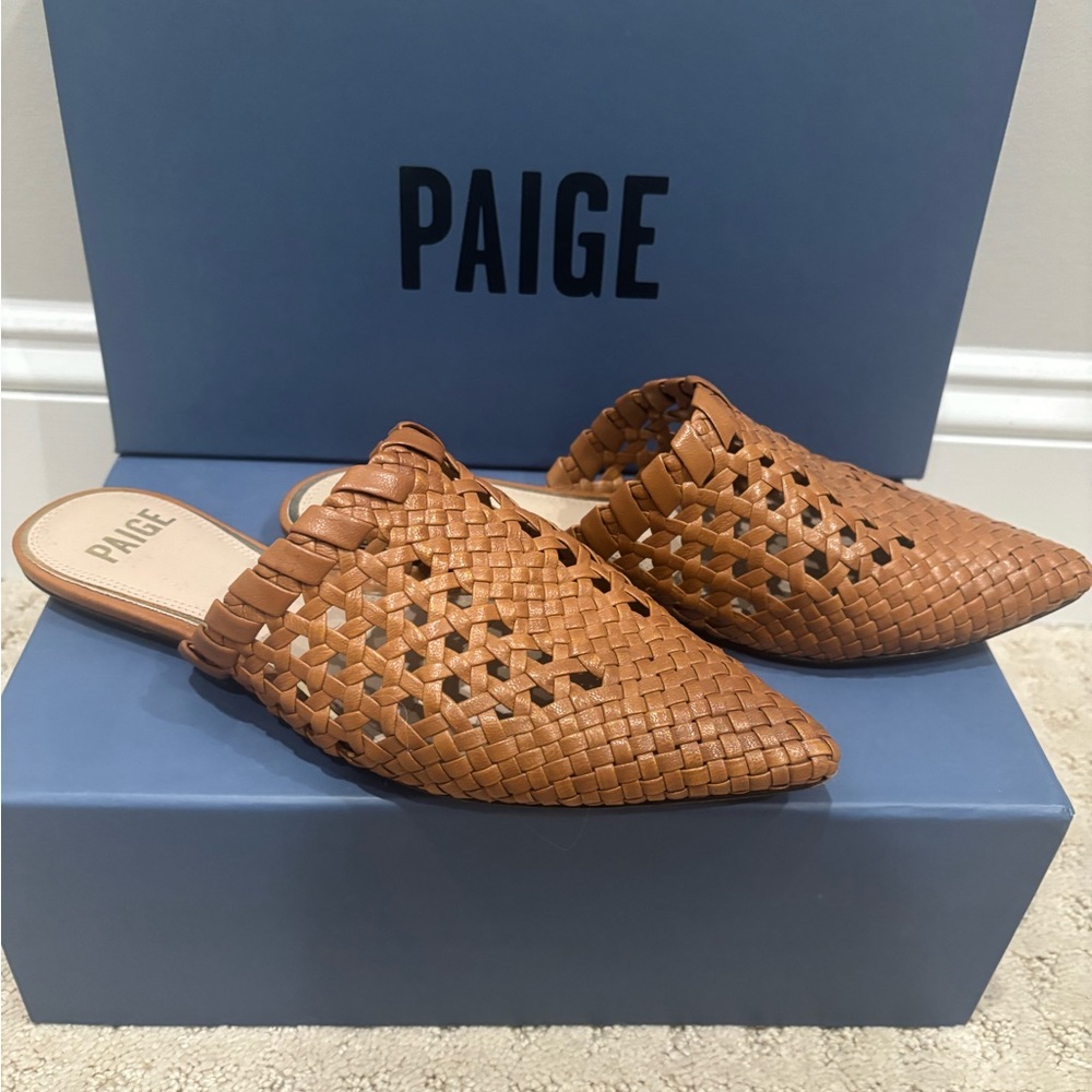 Paige Women's Brown Woven Mules